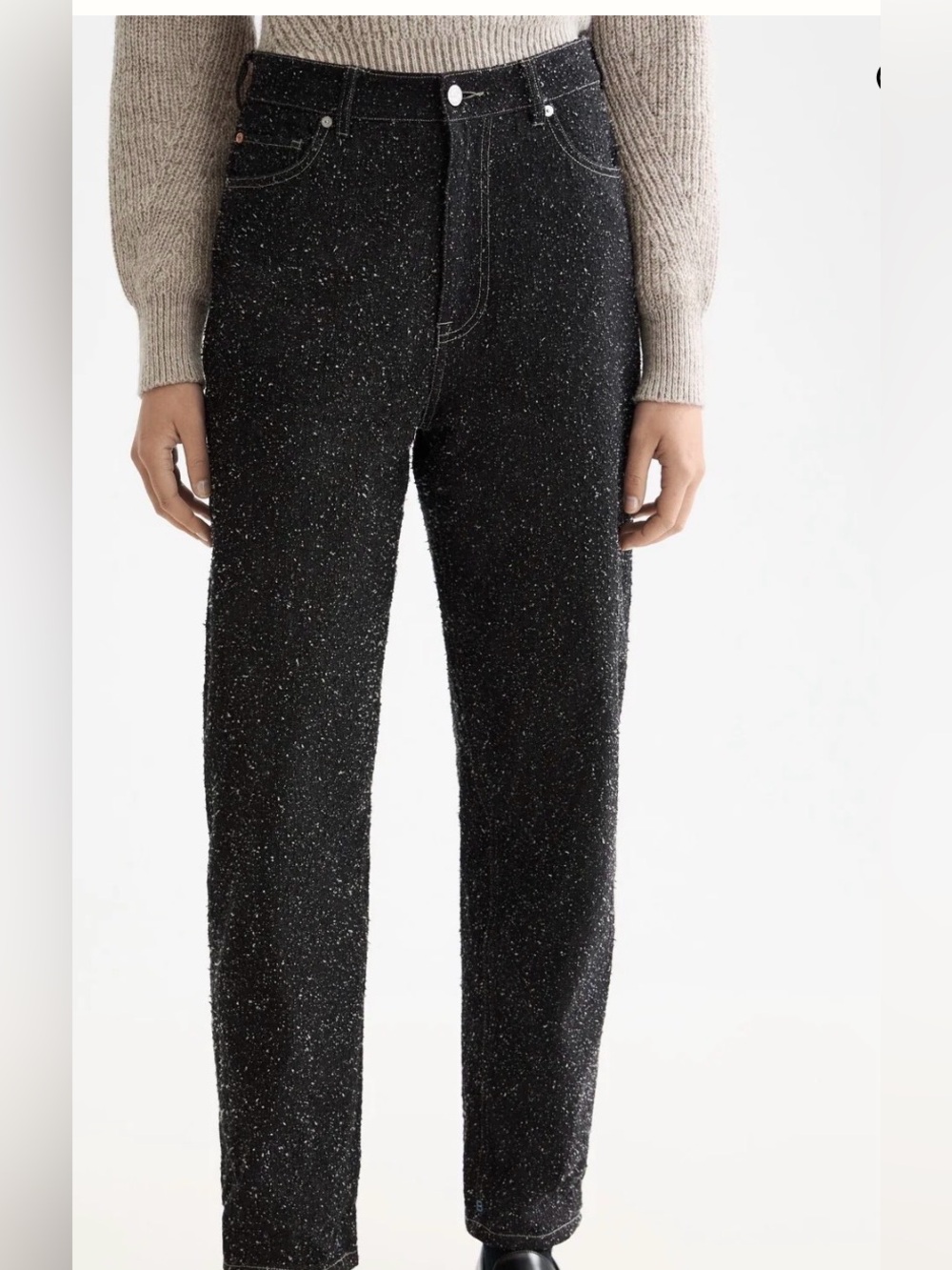 Scotch & Soda Black Speckled THE TIDE BALLOON JEANS — BLACK SNOW